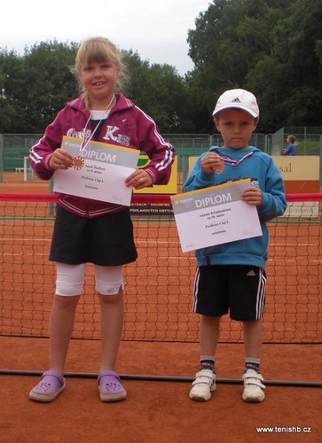 Aneta Štolfová, Adam Křepinský - turnaj minitenisu TC Profistav Litomyšl.